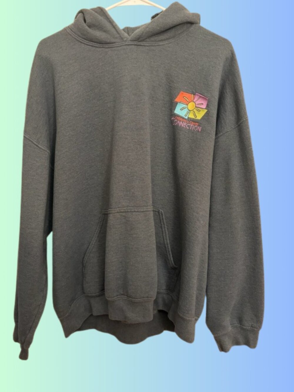 Slate Gray "Children's Cancer Connection" Hooded Sweatshirt - XL